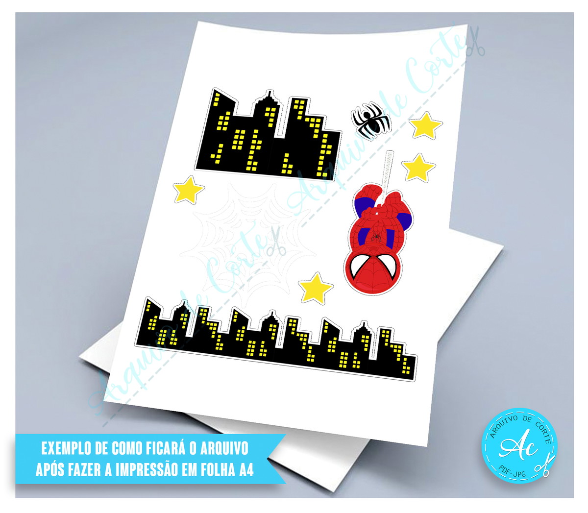 Arquivo Digital Topo de Bolo Homem Aranha #12 - Imagem 2