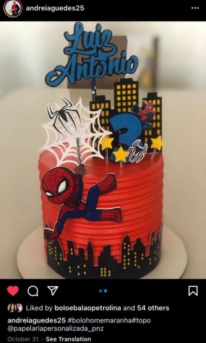 ((Arquivo digital))topo de bolo homem aranha