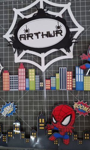 Arquivo digital topo de Bolo Homem aranha baby