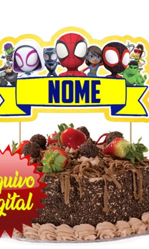 Arquivo Digital Topo de Bolo Homem Aranha