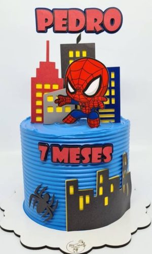 ARQUIVO DIGITAL- Topo de bolo homem aranha cute + 4