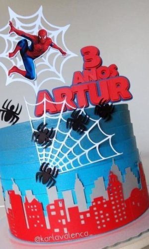 Arquivo Digital Topo de Bolo Homem Aranha