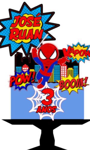 Arquivo Digital / Topo de Bolo Homem Aranha