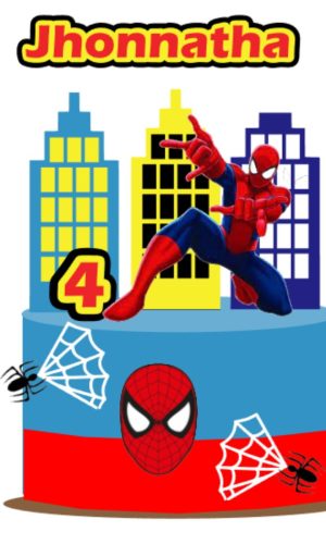 Arquivo Digital Topo de Bolo Homem Aranha Menino e Menina