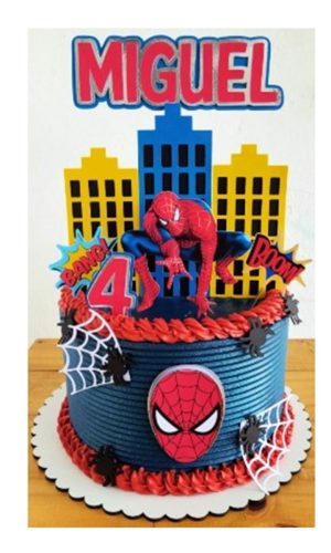 Arquivo Digital Topo de Bolo Homem Aranha - pdf + Brinde