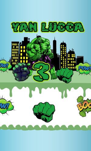 Arquivo Digital Topo de Bolo Hulk #4