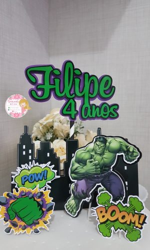 ARQUIVO DIGITAL - Topo de bolo hulk