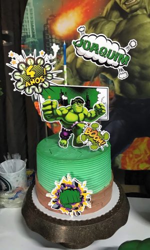 Arquivo digital - Topo de Bolo Hulk