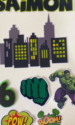 Arquivo Digital Topo de Bolo Hulk