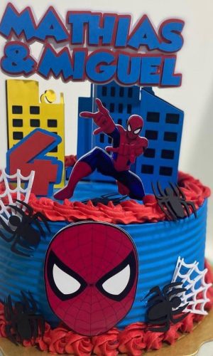 Arquivo Digital Topo de Bolo Infantil Homem Aranha