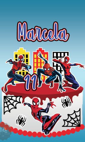 Arquivo digital Topo de bolo Mulher Aranha #1 PDF/JPG