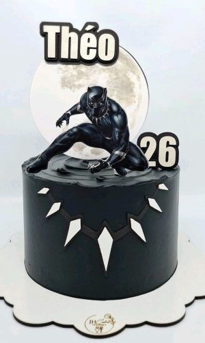 ARQUIVO DIGITAL- Topo de bolo pantera negra + 4