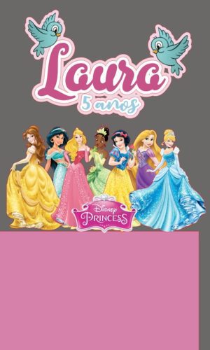 ARQUIVO DIGITAL-Topo de bolo Princesas + 4
