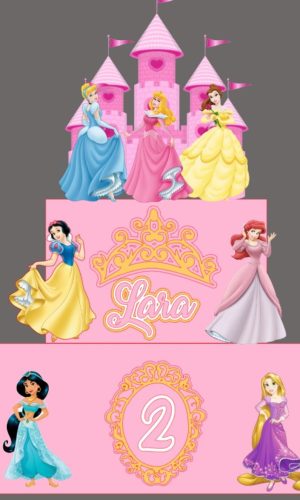 ARQUIVO DIGITAL - Topo de bolo princesas
