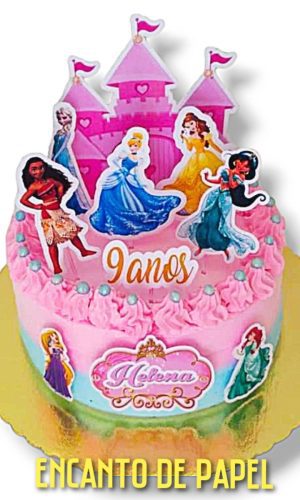 Arquivo Digital Topo de Bolo Princesas