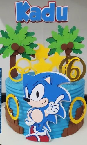 ARQUIVO DIGITAL TOPO DE BOLO SONIC 3D CAMADAS