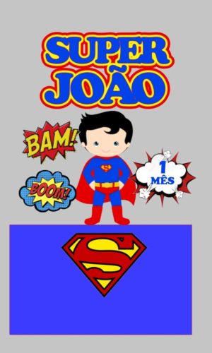 ARQUIVO DIGITAL - Topo de bolo super homem cute 2