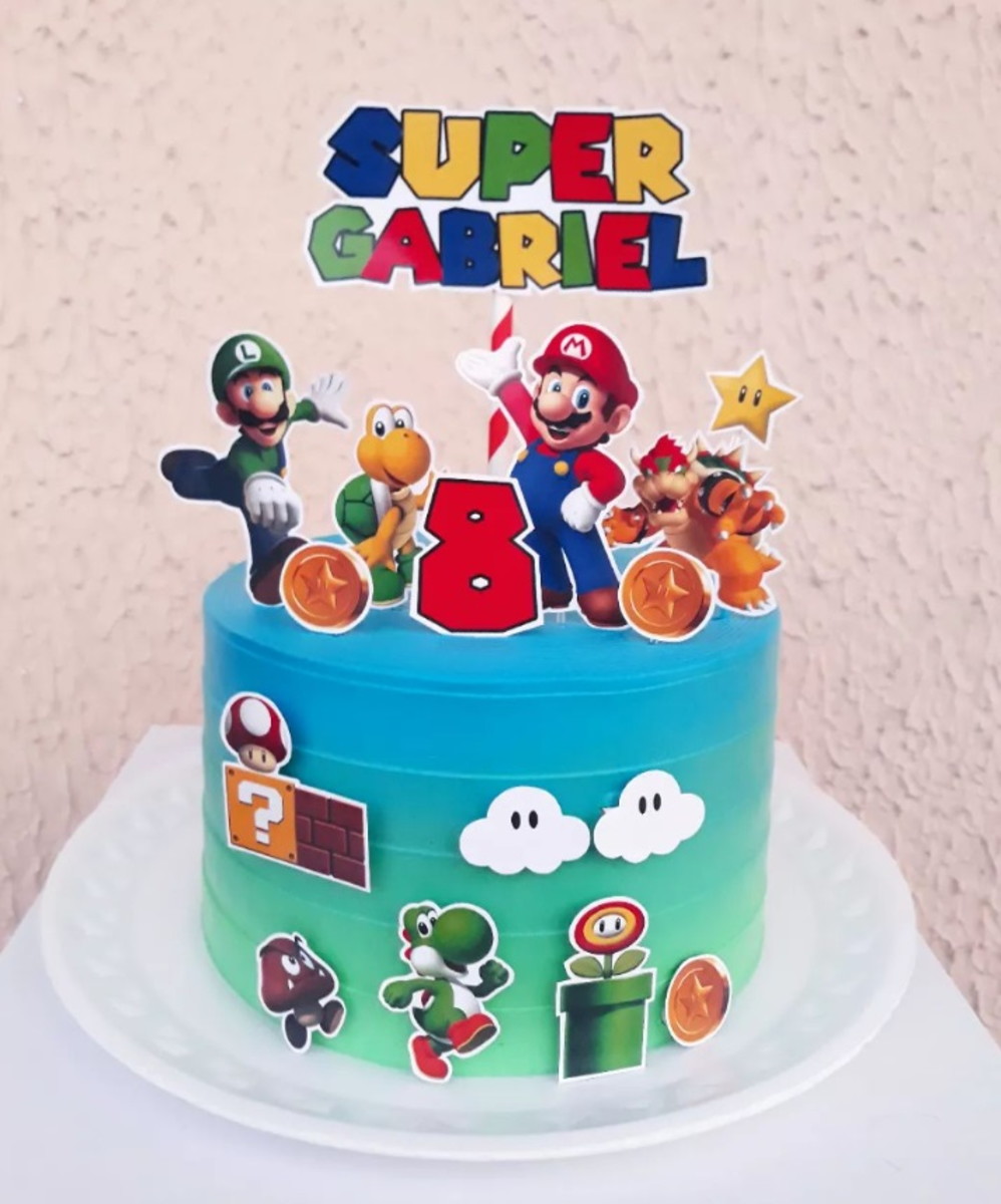 Arquivo Digital Topo de Bolo Super Mario #5 Pdf/jpg/png
