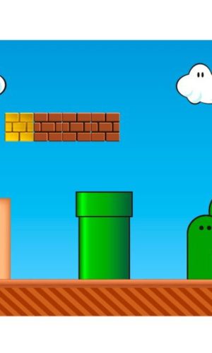 Arquivo digital - Topo de bolo - Super Mario pata Silhouette