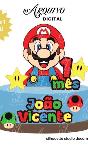 Arquivo Digital Topo de Bolo Super Mario