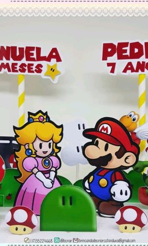 ARQUIVO DIGITAL - Topo de bolo Super Mario