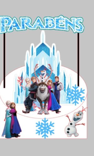 Arquivo Digital Topo de Bolo Tema Frozen1