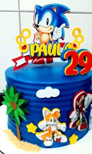 Arquivo Digital Topo De Bolo Tema Sonic