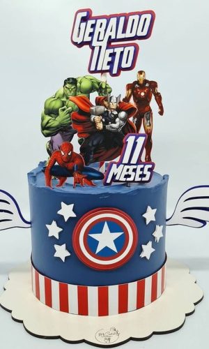 ARQUIVO DIGITAL - Topo de bolo Vingadores 2