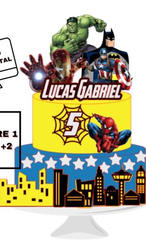 Arquivo Digital Topo de Bolo Vingadores