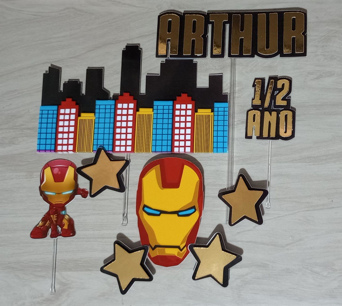 Arquivo Digital Topo Homem de Ferro Baby - Imagem 3