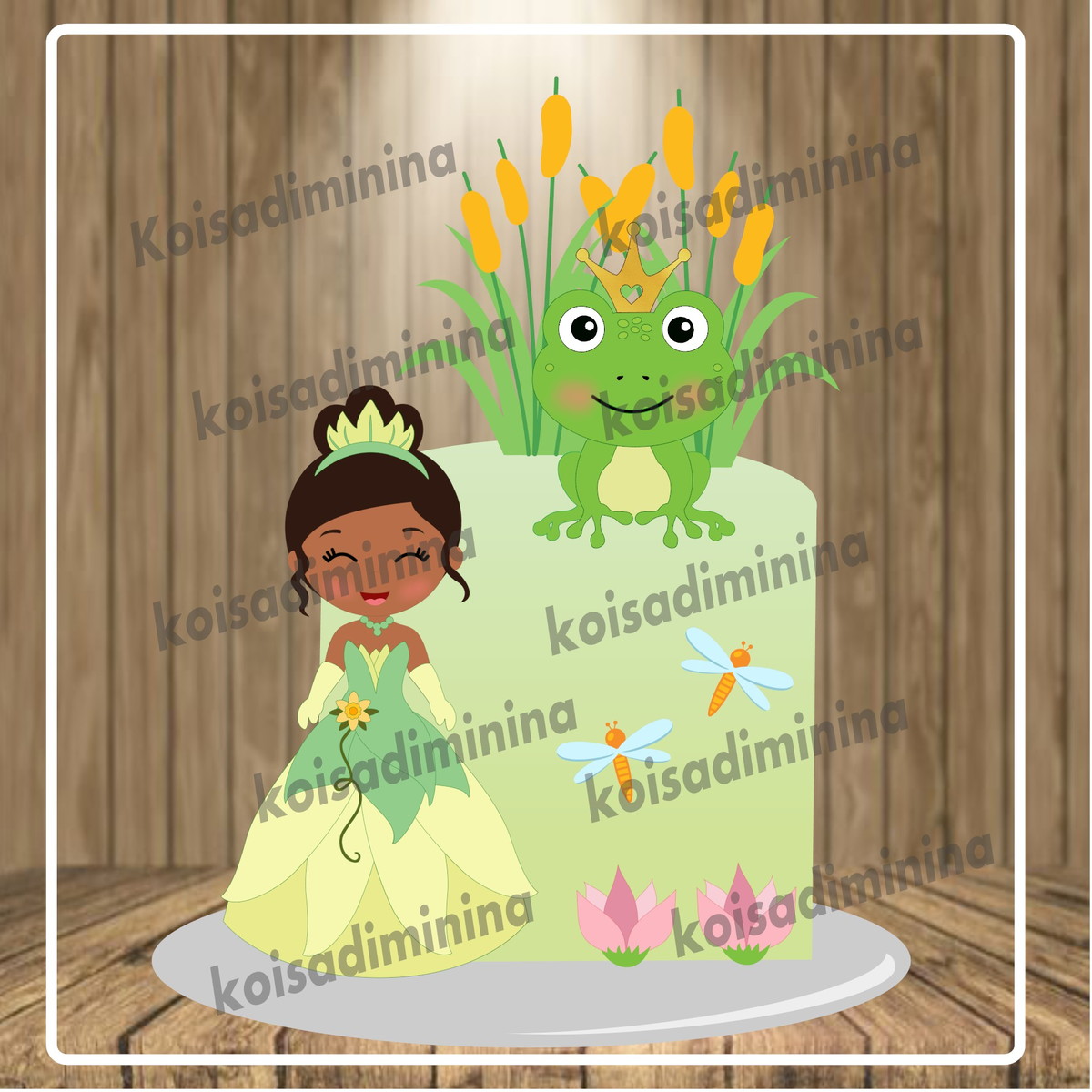 Arquivo em camadas Princesa Tiana cute