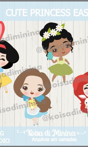 Arquivo em camadas Princesas easter