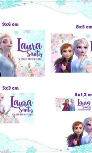 Arquivo Etiqueta Escolar Frozen STUDIO PDF PNG