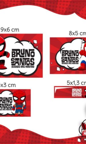 Arquivo Etiqueta Escolar Homem Aranha STUDIO PDF PNG