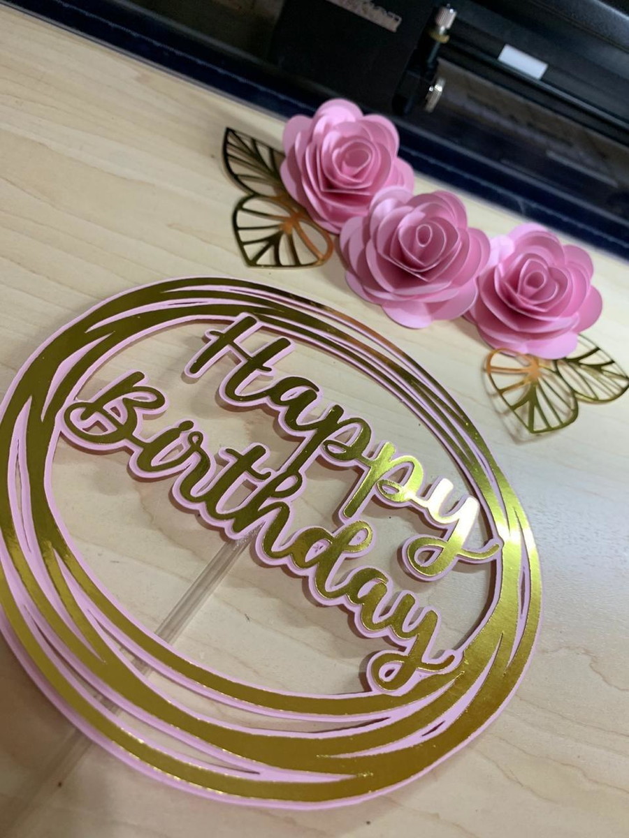Arquivo Pacote Topos de Bolo Happy Birthday (100 Modelos) - Imagem 2