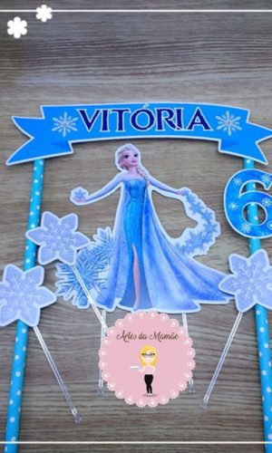 Arquivo para corte topo bolo Elsa Frozen