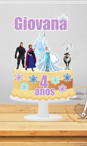 Arquivo para corte topo bolo Frozen Castelo