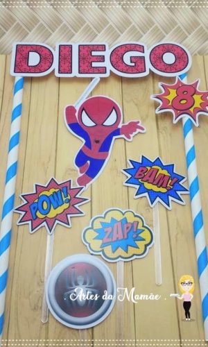 Arquivo para corte topo bolo Homem Aranha Cute