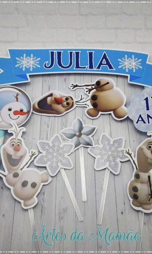 Arquivo para corte topo bolo Olaf Frozen