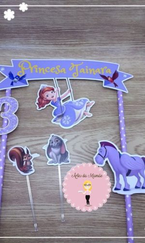Arquivo para corte topo bolo Princesa Sofia