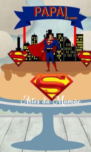 Arquivo para corte topo bolo Super Homem