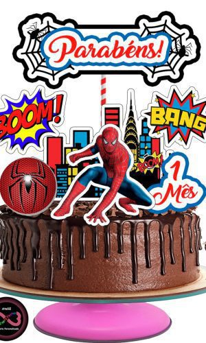 ARQUIVO PSD – Topo de Bolo – Homem Aranha