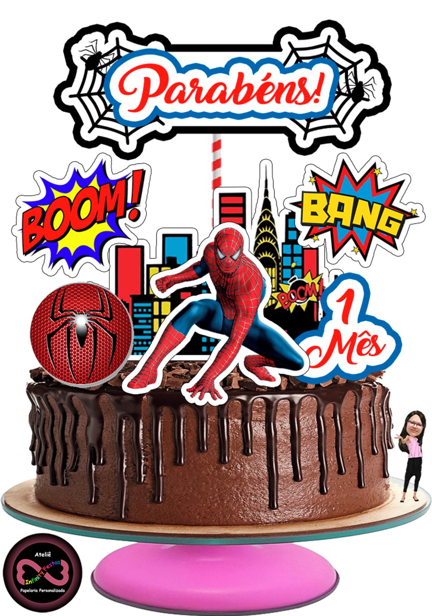 ARQUIVO PSD – Topo de Bolo – Homem Aranha