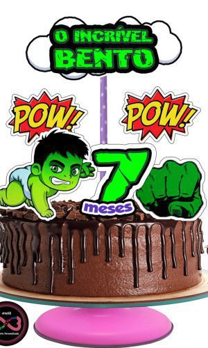 Arquivo Psd – Topo De Bolo – Hulk Baby