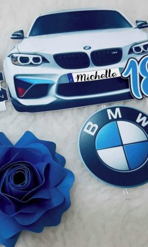 Arquivo Silhouette Topo de Bolo Bmw Carro Luxo Moda Fashion