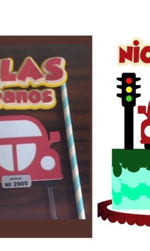 Arquivo Silhouette Topo de Bolo Camadas Carro Fusca