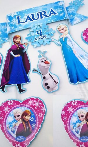 Arquivo Silhouette Topo De Bolo Frozen Anna E Elsa