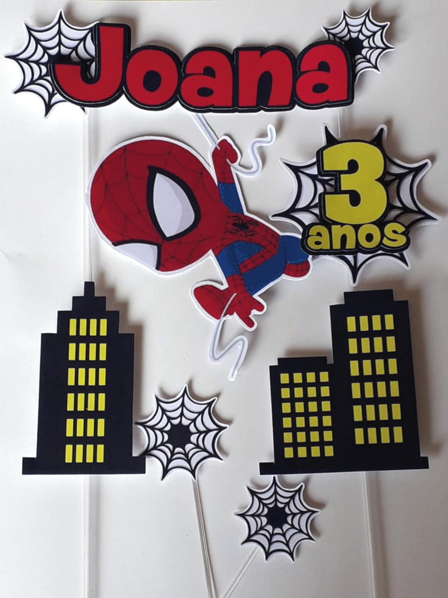 Arquivo Silhouette Topo de Bolo Homem Aranha 02 Studio