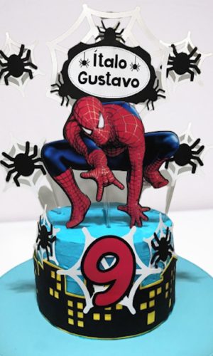 Arquivo Silhouette Topo De Bolo Homem Aranha Super Herói
