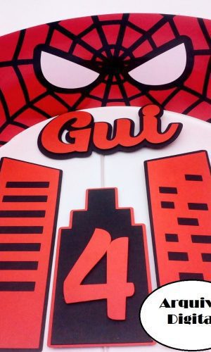 Arquivo Silhouette Topo De Bolo Homem Aranha Super Herói